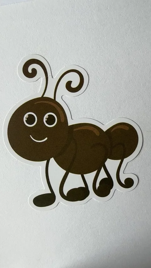 Bug Cartoon Character Stickers on White Background for Kids Editorial Use Stock Footage 312864804