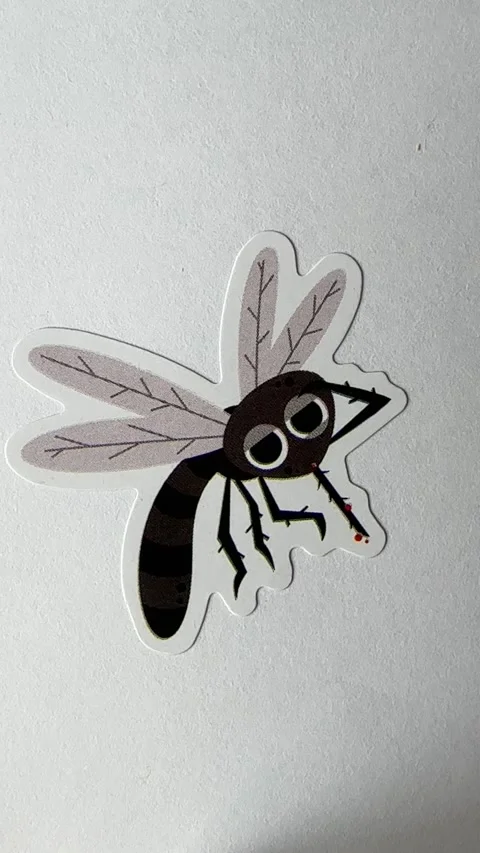Bug Cartoon Character Stickers on White Background Stockbeeldmateriaal 312865326