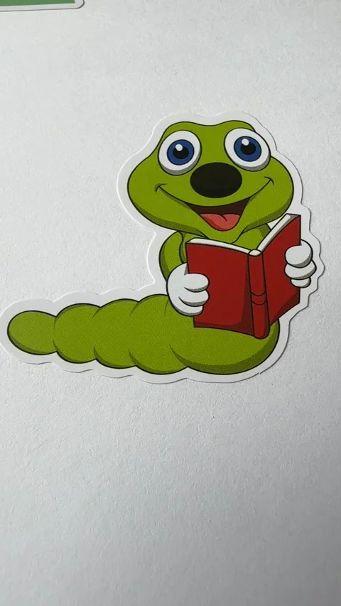 Bug Cartoon Character Stickers on White Background Stock Footage 312865601