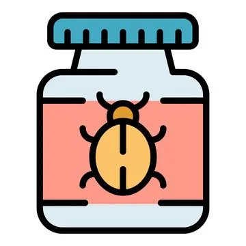 Bug chemical icon vector flat Stockillustratie