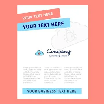 Bug on cloud  Title Page Design for Company profile ,annual report, presentat 스톡 일러스트