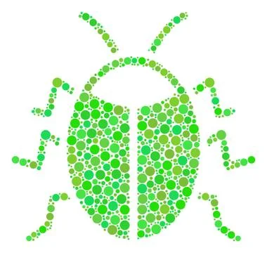 Bug Collage of Circles Stock Illustration