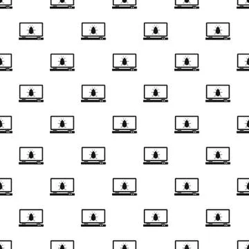 Bug in computer pattern, simple style Stockillustratie