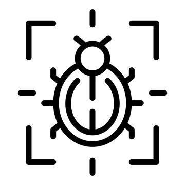 Bug control icon outline vector. Smart data Illustrazione stock