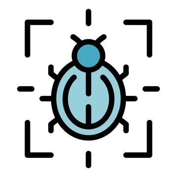 Bug control icon vector flat 스톡 일러스트