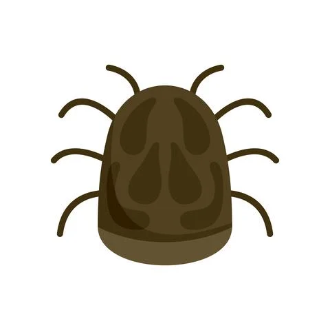 Bug disease icon flat isolated vector Stock Illustration