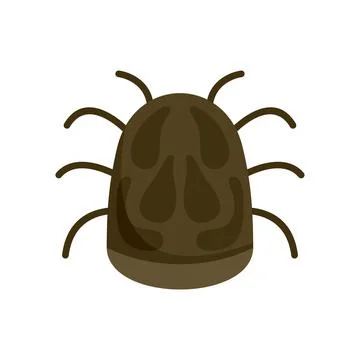 Bug disease icon flat isolated Stock Illustration