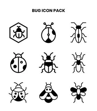Bug DuoTone Bundle Icons Pack Stock-Illustration