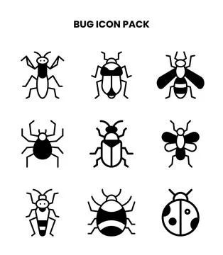 Bug DuoTone Graphics Icons Pack Stock Illustration