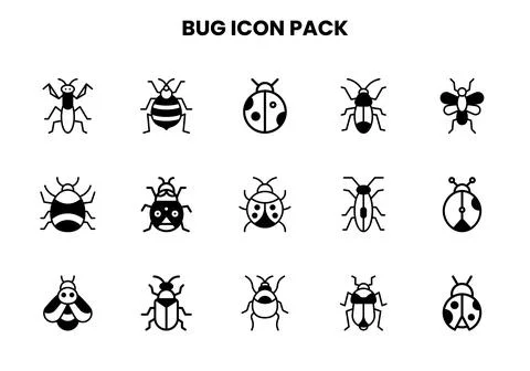 Bug DuoTone Graphics Icons Pack 库存插图