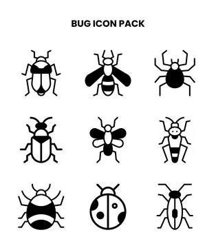 Bug DuoTone Graphics Icons Pack Stock Illustration
