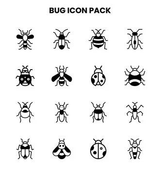 Bug DuoTone Icons Pack Stock Illustration