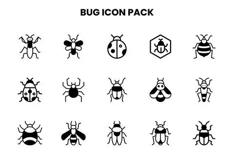 Bug DuoTone UI Icons Pack Stock Illustration