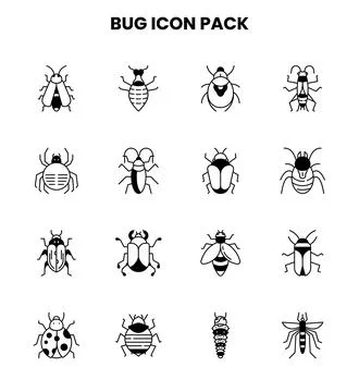 Bug DuoTone Vector Icons Pack Stockillustratie