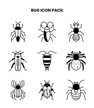 Bug DuoTone Vector Icons Pack Stock-Illustration