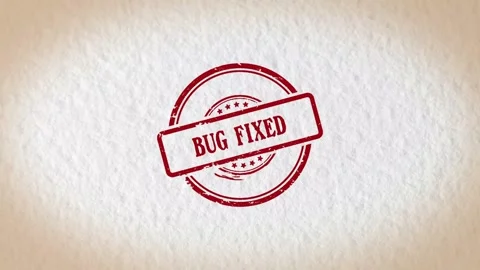 BUG FIXED stamp style word Stock Footage 319494508
