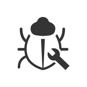 Bug Fixing Icon Icon Stock Illustration
