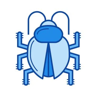 Bug fixing line icon. Stock Illustration