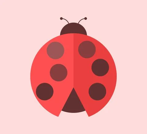 Bug flat clipart vector illustration Stock Illustration
