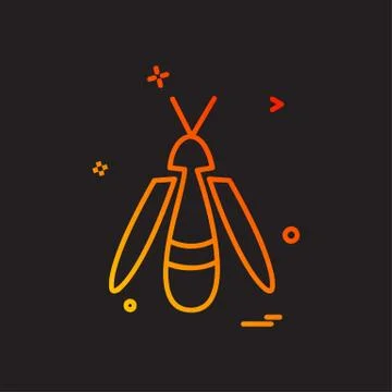Bug fly icon design vector Illustrazione stock