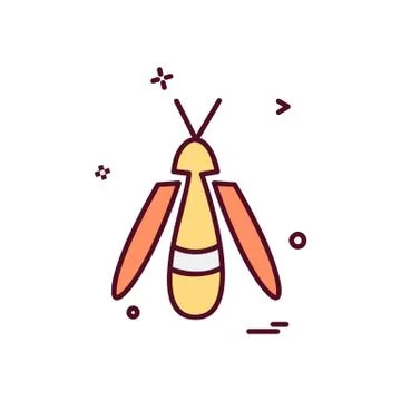 Bug fly icon design vector Stock Illustration