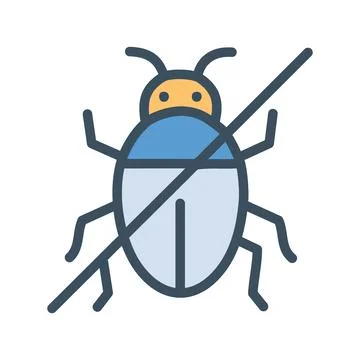 Bug free icon. Bug free, no error, no problem. Stock-Illustration