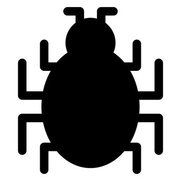 Bug glyph icon vector illustration isolated on white background イラスト素材