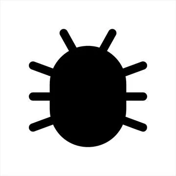 Bug glyph icon vector illustration isolated on white background Stock Illustration