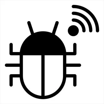 Bug glyph icon vector illustration isolated on white background Stock Illustration