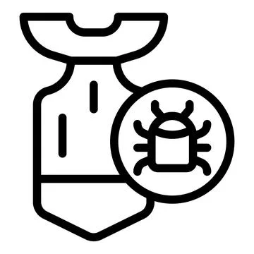 Bug hacker attack icon outline vector. Virus data イラスト素材