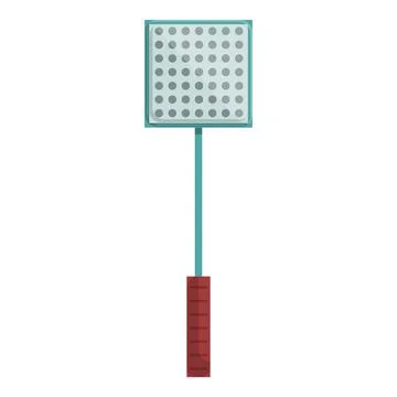 Bug handle net icon cartoon vector. Cockroach control 스톡 일러스트