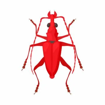 Bug icon, cartoon style Stock Illustration