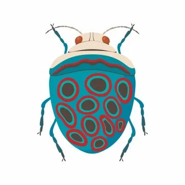 Bug icon, cartoon style 스톡 일러스트