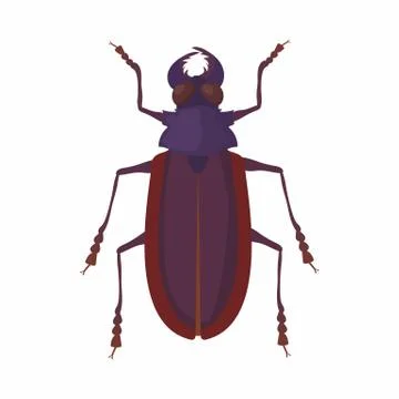 Bug icon, cartoon style Stock Illustration