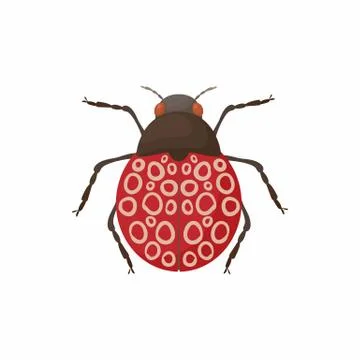 Bug icon, cartoon style Stock Illustration