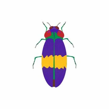 Bug icon, cartoon style Stock Illustration