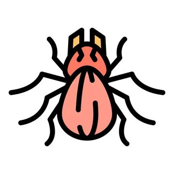 Bug icon color outline vector Illustrazione stock