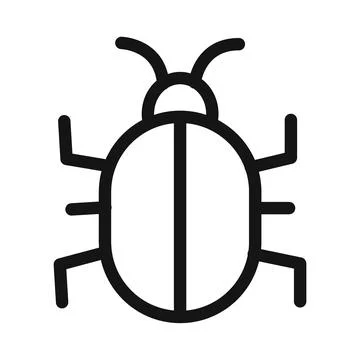 Bug Icon for Cybersecurity and Malware Analysis Software 库存插图