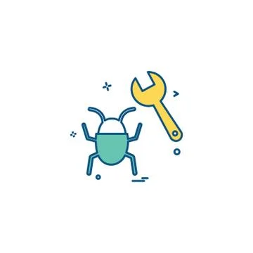 Bug icon design vector Ilustración de archivo