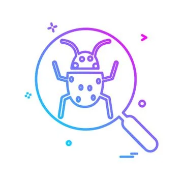Bug icon design vector Stock Illustration