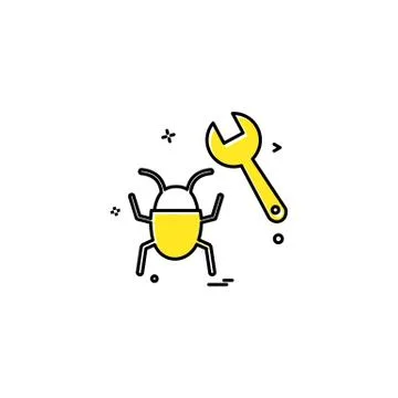 Bug icon design vector Illustrazione stock