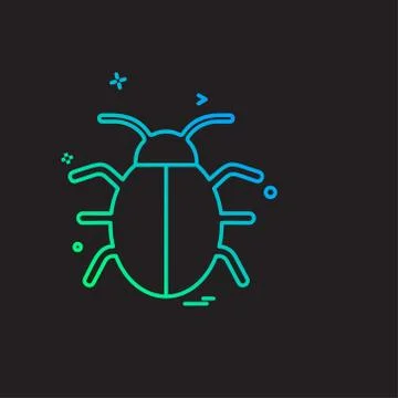 Bug icon design vector Illustrazione stock