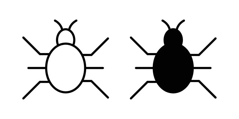 Bug icon Illustration set. Vector Eps10 for apps Stock-Illustration