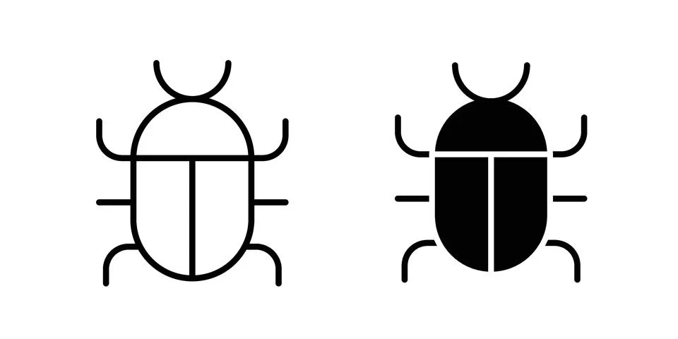 Bug icon illustration vector, icon set for apps Stock-Illustration