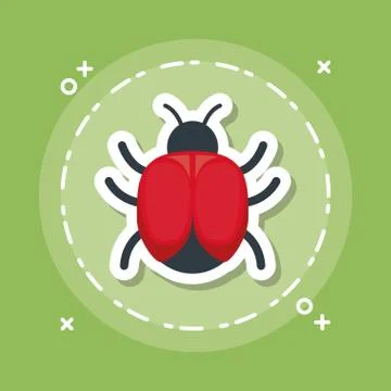 Bug icon image Stock Illustration
