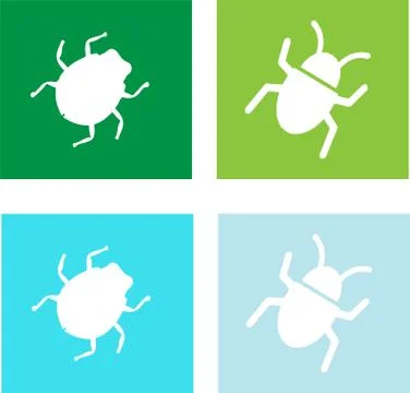 Bug icon isolated on background Stock Illustration