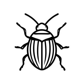 Bug icon or modern line symbol. Vector line art and icon design with bold o.. 库存插图