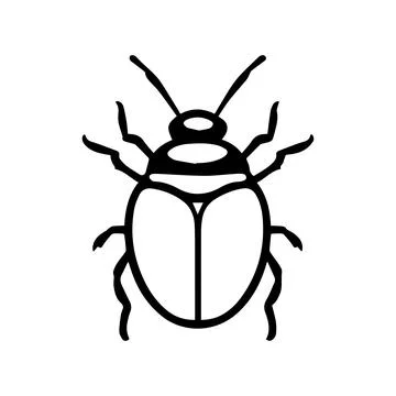 Bug icon or modern line symbol. Vector line art and icon design with bold o.. イラスト素材