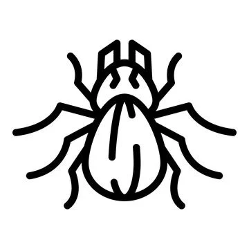 Bug icon, outline style Illustrazione stock