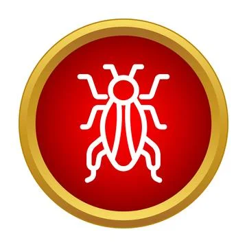 Bug icon representing computer virus or malware threat 스톡 일러스트